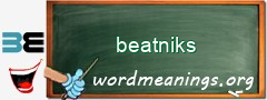 WordMeaning blackboard for beatniks